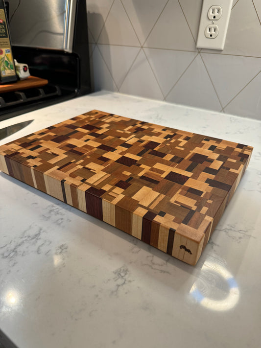 Chaos Hardwood End Grain Cutting Board