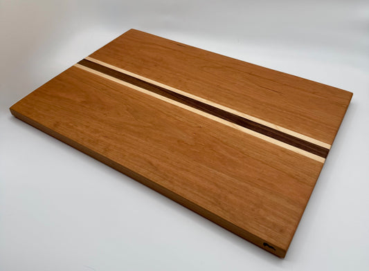 Thin Cherry with Walnut Stripe Face Grain Cutting Board